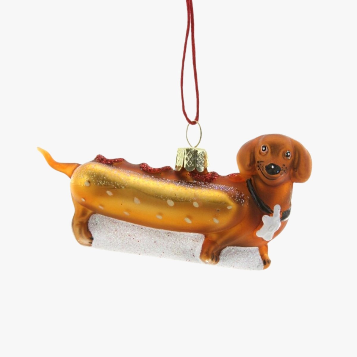 Weiner Pup Hot Dog Christmas Ornament | Duman Home