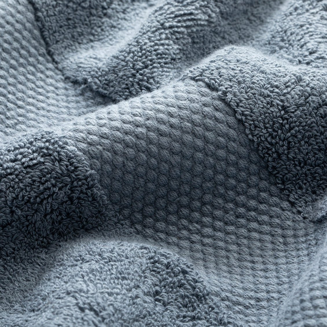 Detail Premium Turkish Cotton Towels Aegean Blue | Duman Home