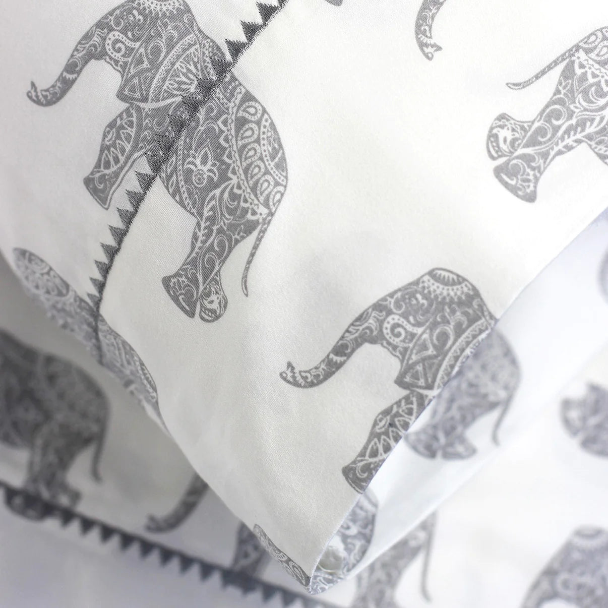 Elephant Sheet Sets Gray Detail | Duman Home