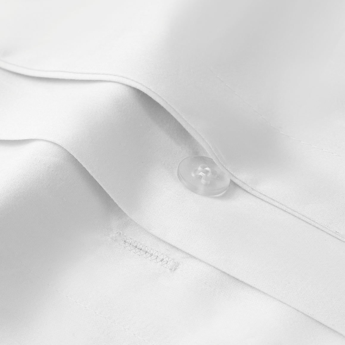 Signature Hemstitch Organic Duvet Cover Detail | Duman Home