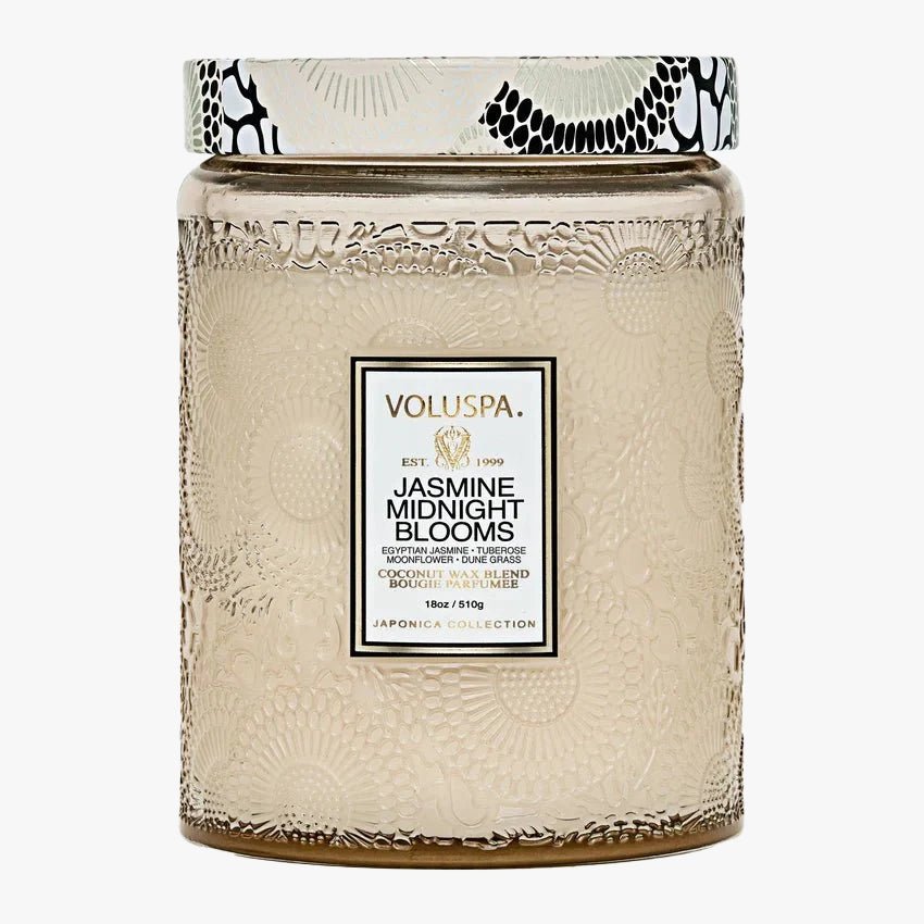 Voluspa Jasmine Midnight Blooms Large Jar Candle | Duman Home