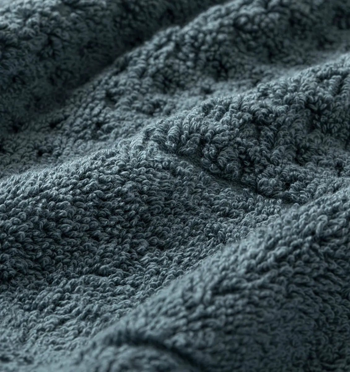 Close-up of a textured blue towel