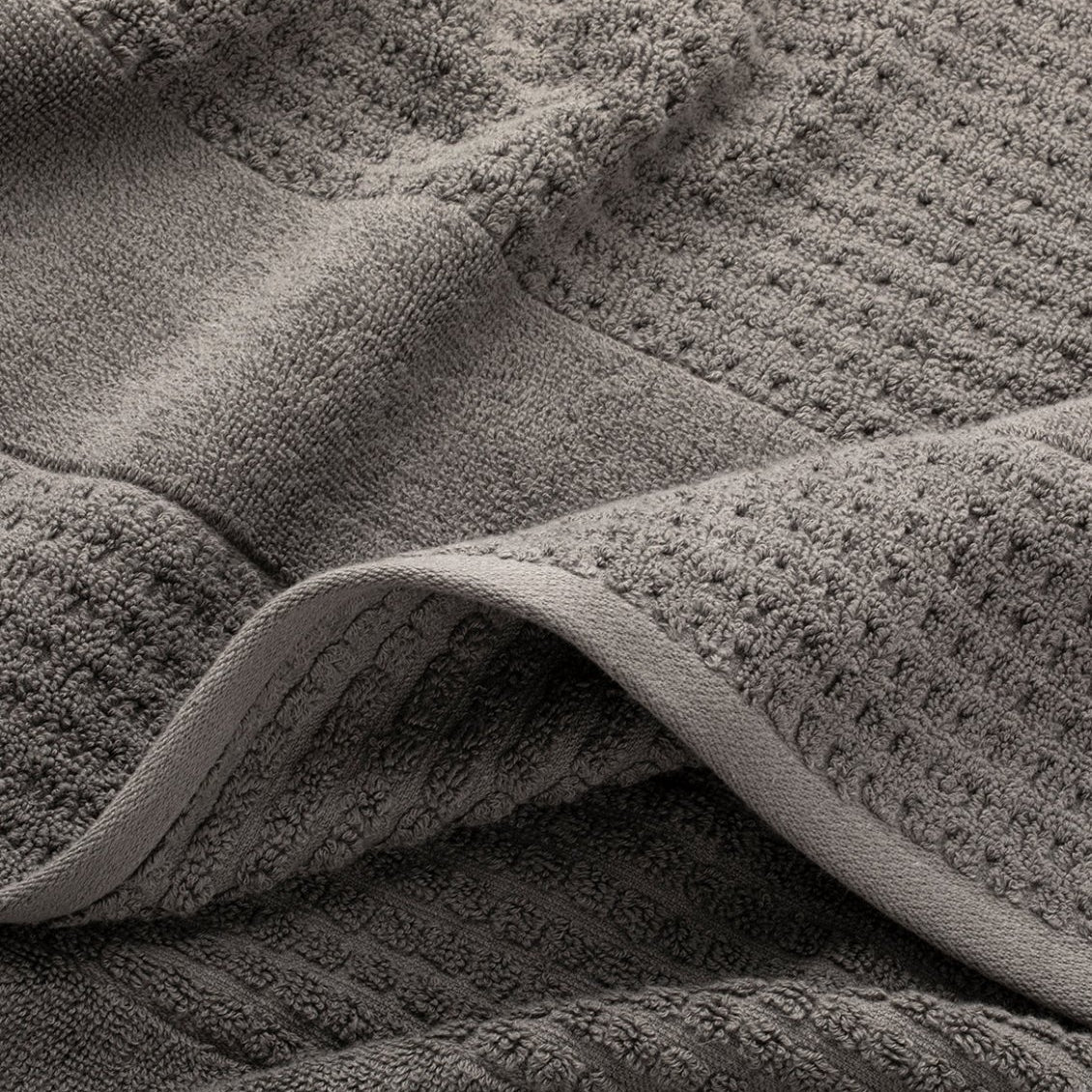 Lightweight Waffle Towel Charcoal | Duman Home