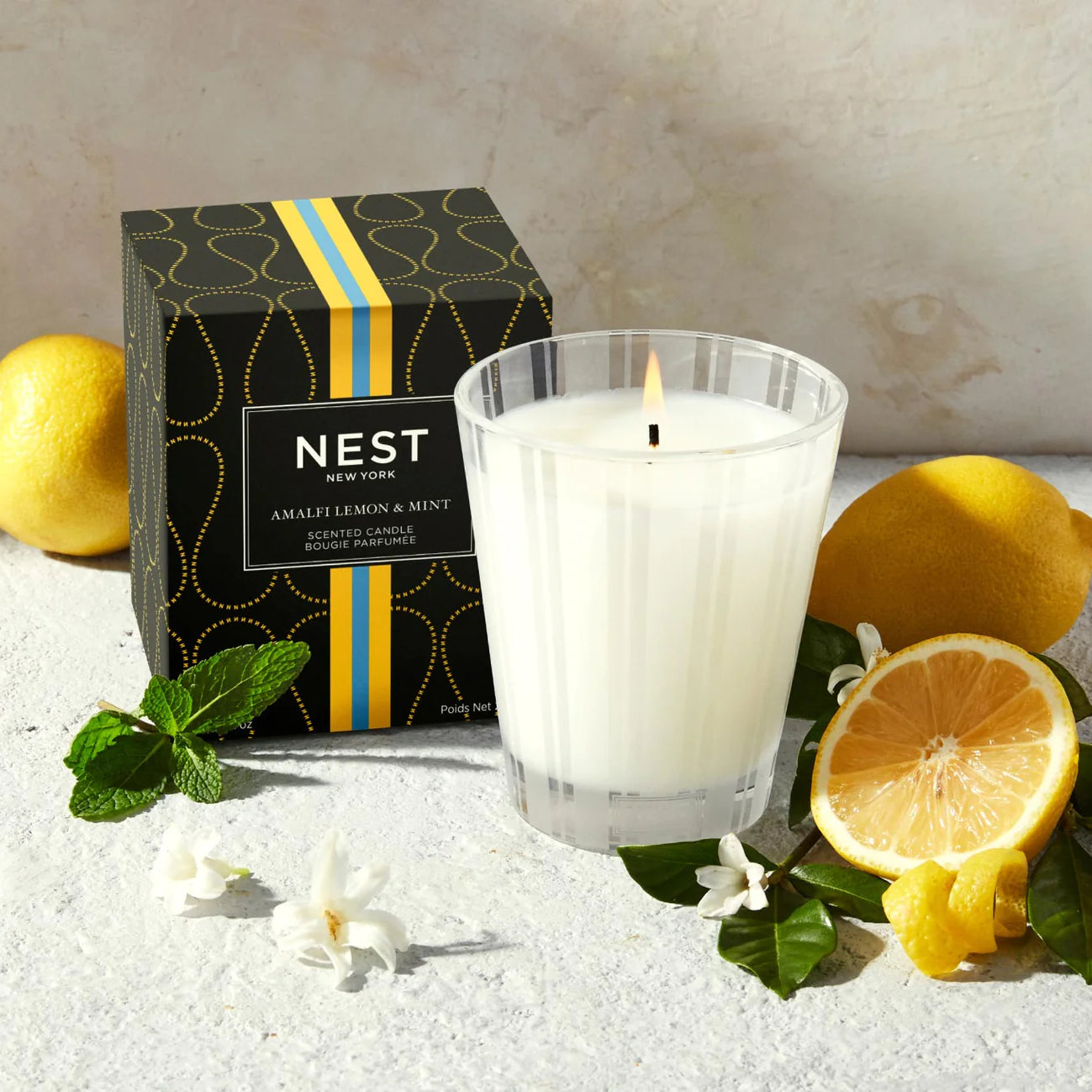 Nest Amalfi Lemon & Mint Classic Candle and Lemons | Duman Home