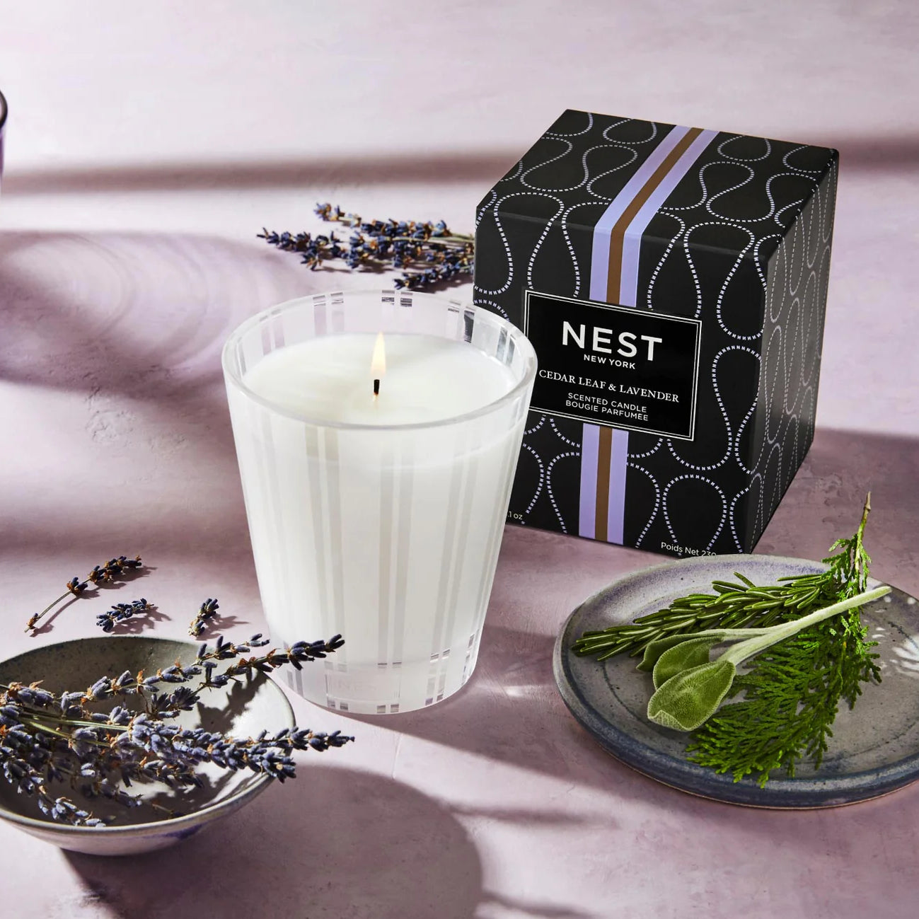 Nest Cedar Leaf & Lavender Classic Candle with Box | Duman Home
