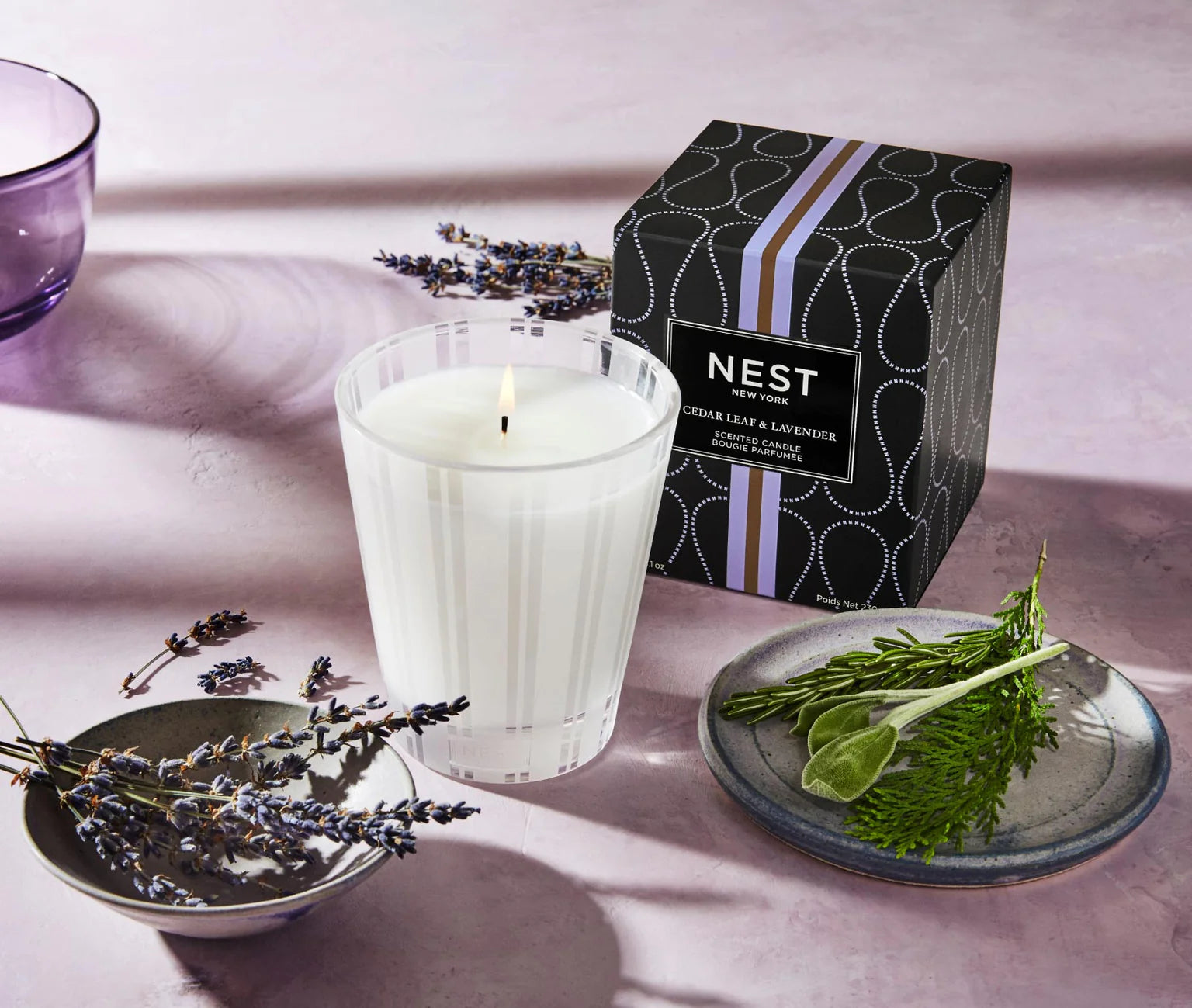 Nest Cedar Leaf & Lavender Classic Candle with Box | Duman Home