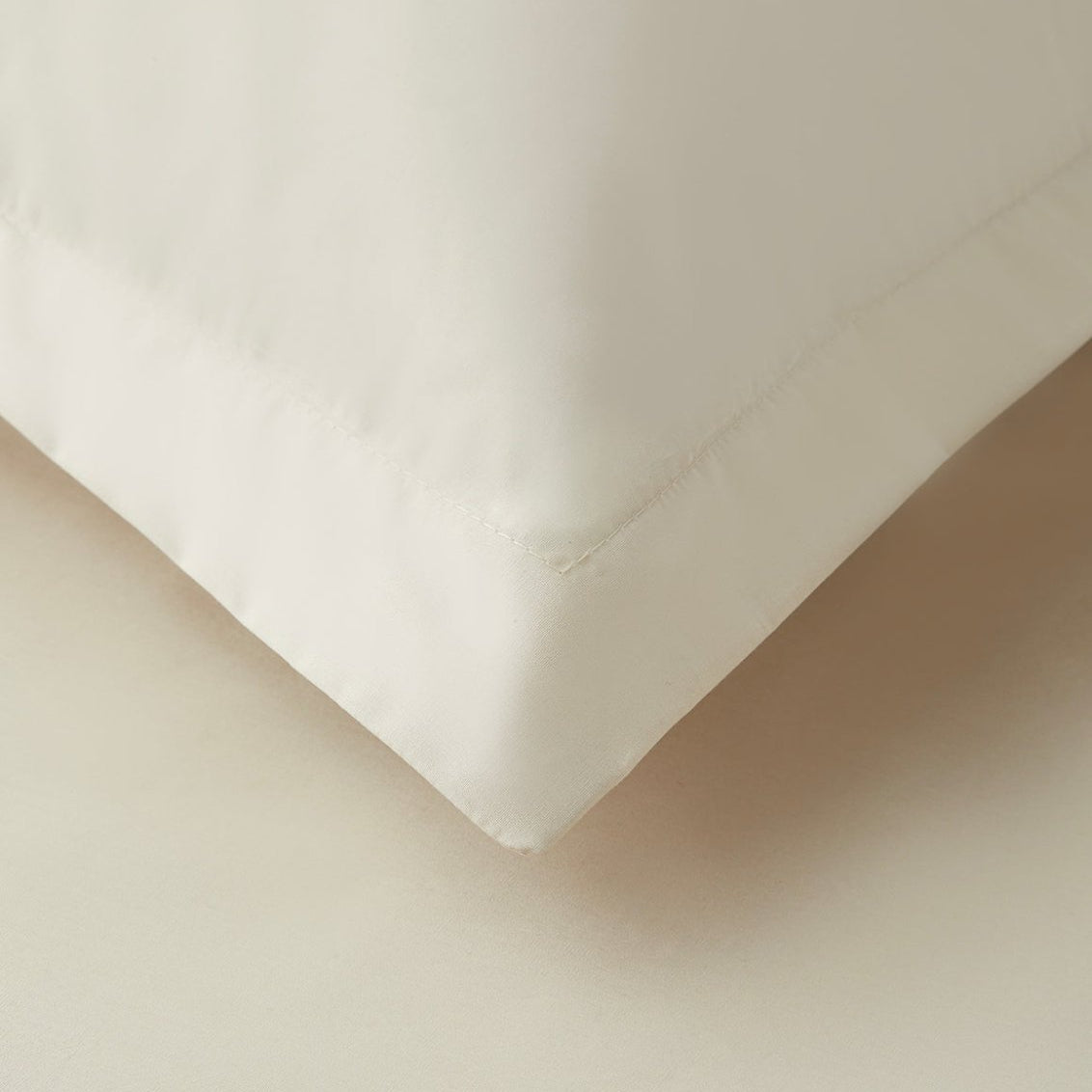 Percale Organic Duvet Cover Set Bone Detail | Duman Home