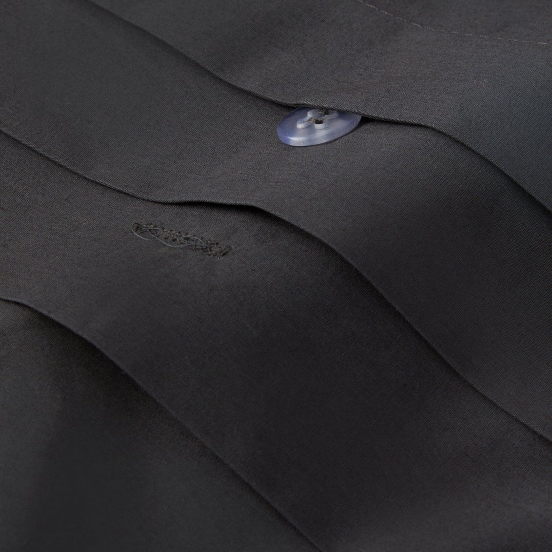 Percale Organic Duvet Cover Set Slate Detail | Duman Home