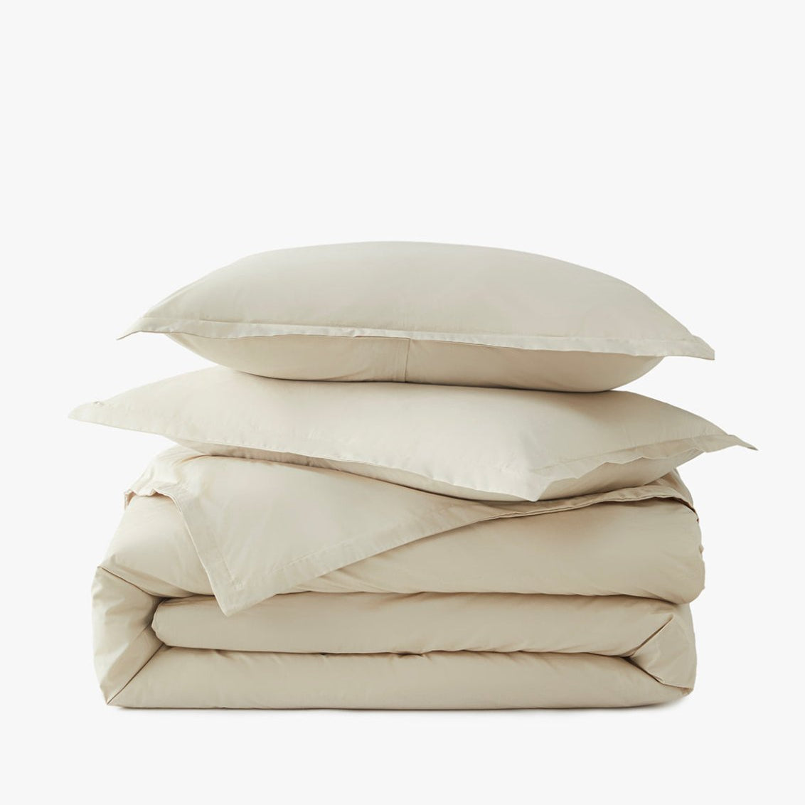 Percale Organic Duvet Cover Set Bone | Duman Home