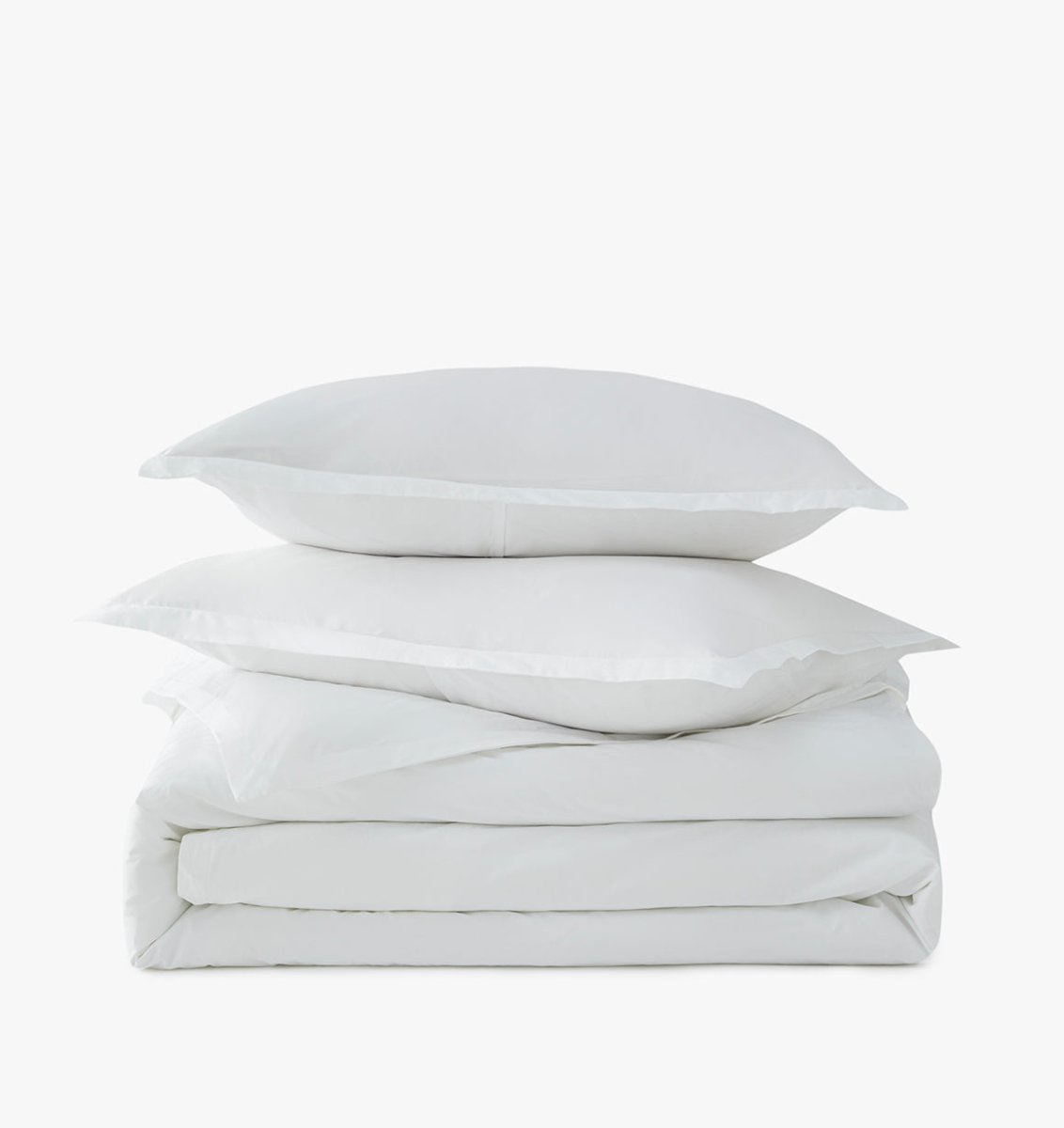 Percale Organic Duvet Cover Set White | Duman Home
