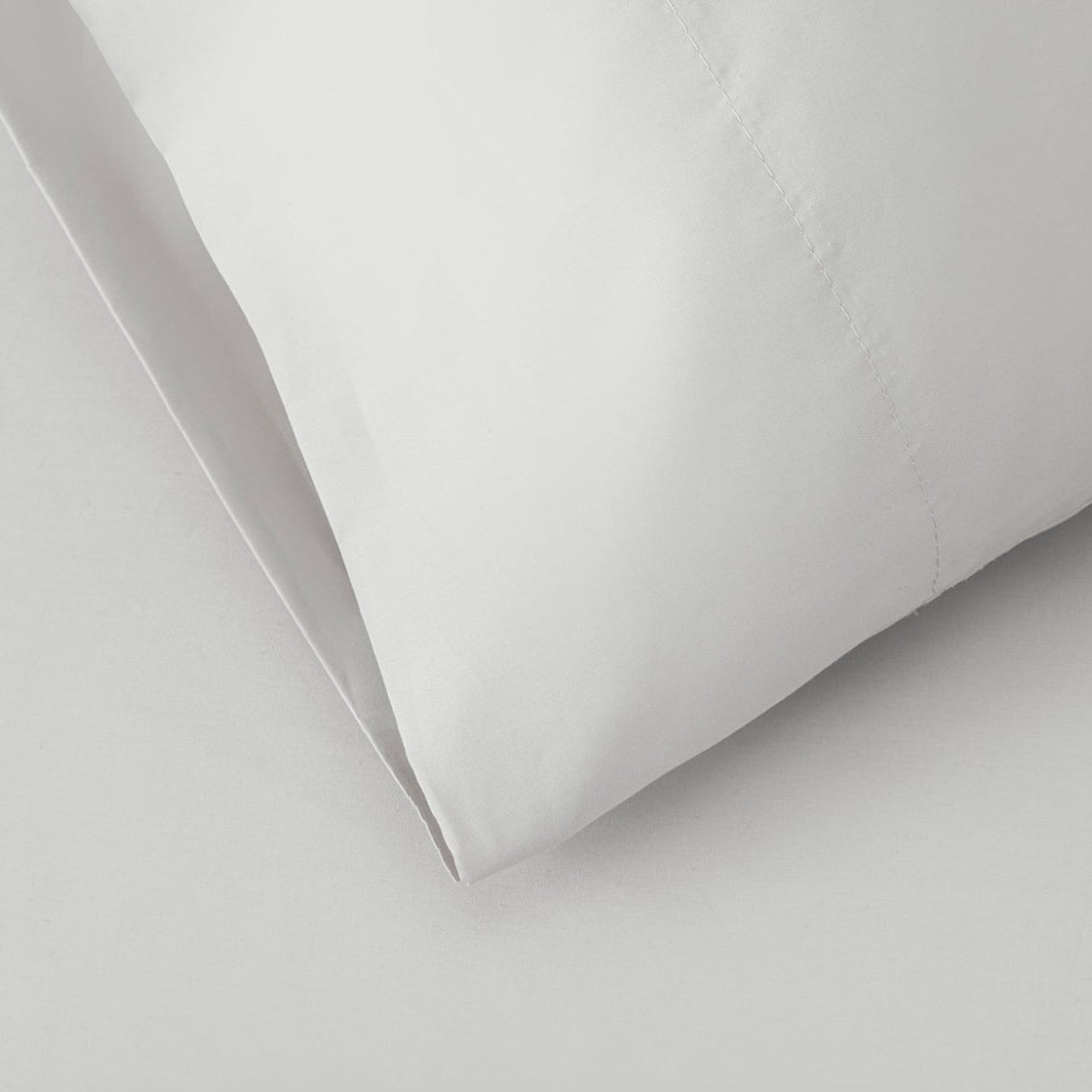 Percale Organic Pillowcase Set Mist Detail| Duman Home