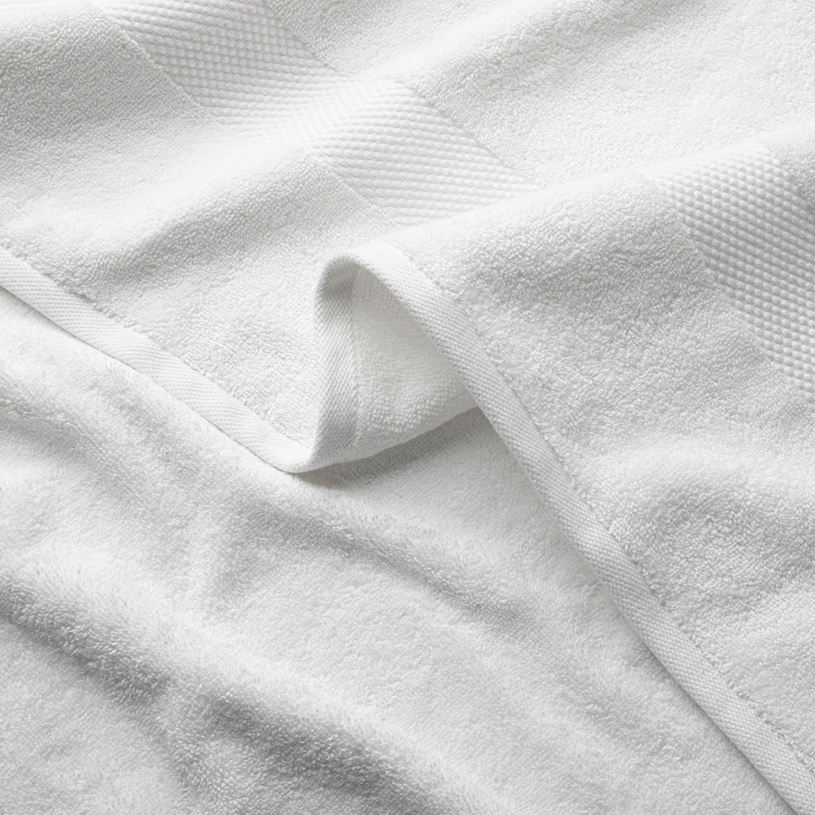White Premium Turkish Cotton Towel Detail | Duman Home
