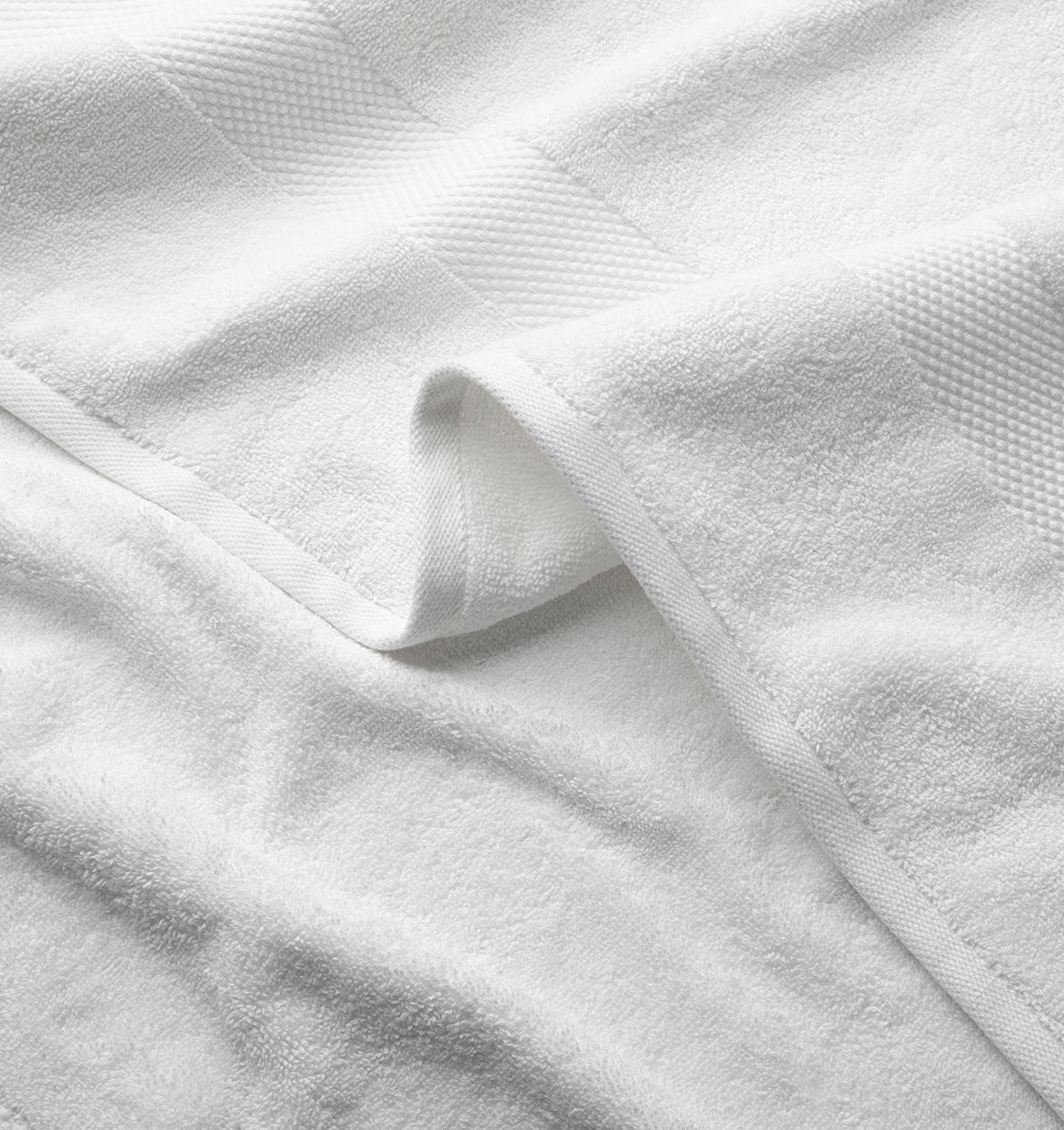 White Premium Turkish Cotton Towel Detail | Duman Home