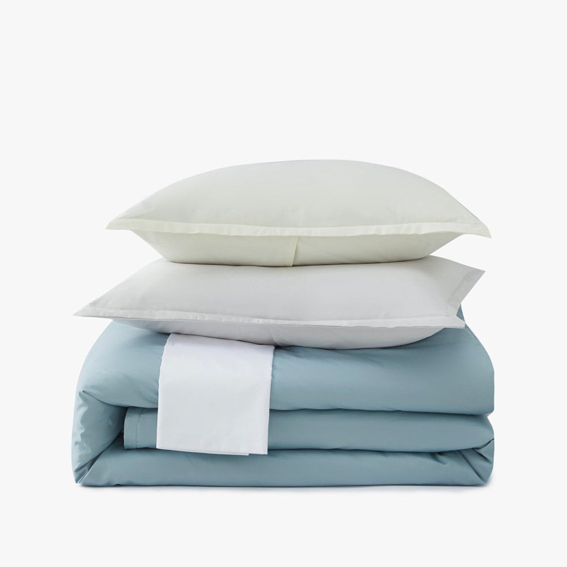 all-groups Signature Hemstitch Organic Duvet Cover Set | Duman Home