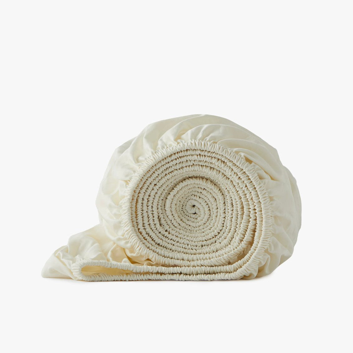 Signature Hemstitch Organic Fitted Sheet Ivory Color | Duman Home