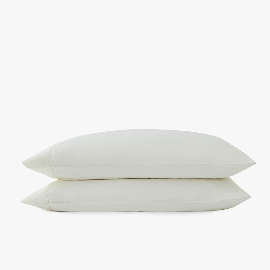 Signature Hemstitch Organic Pillowcase Set Ivory | Duman Home