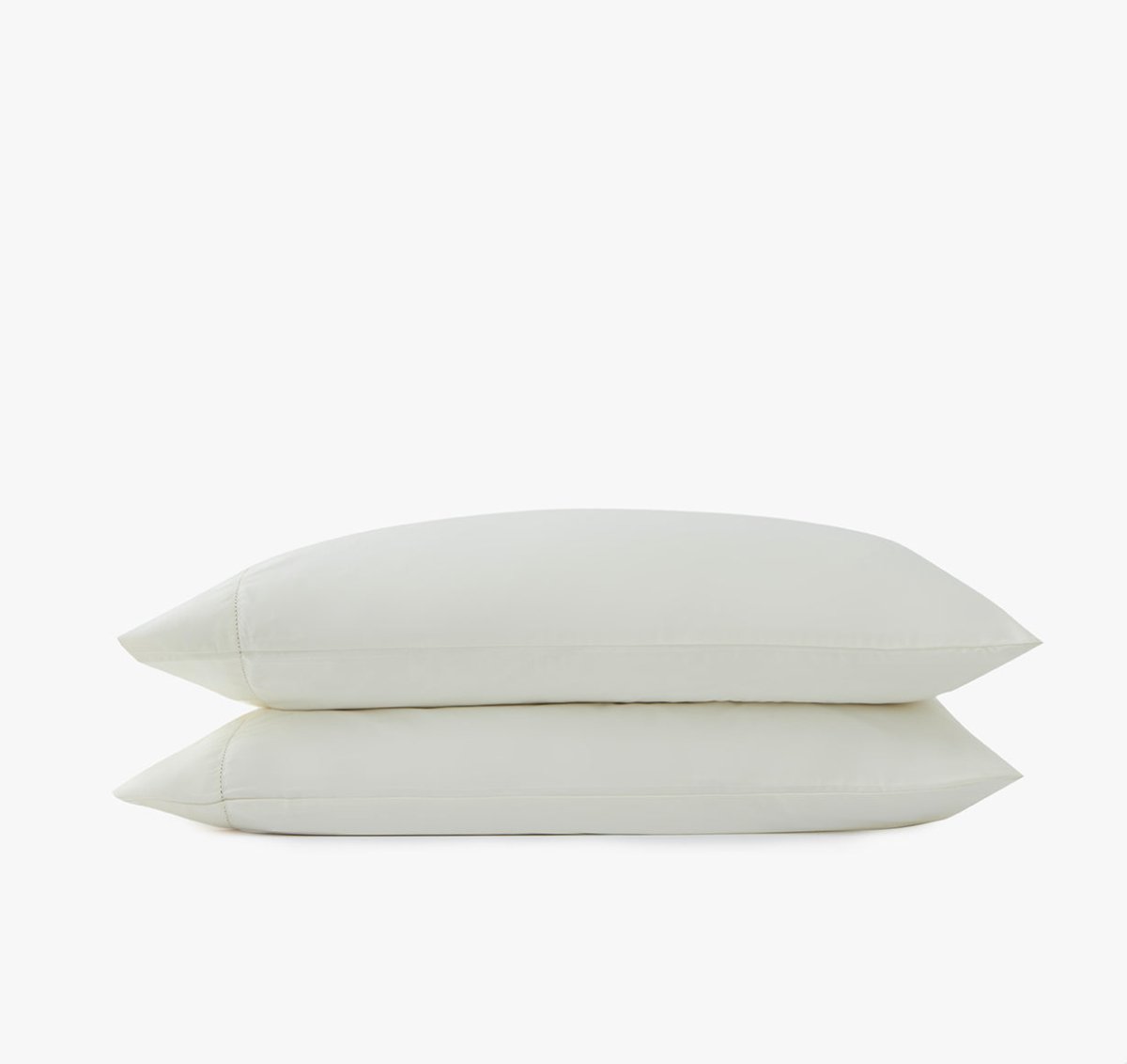 Signature Hemstitch Organic Pillowcase Set Ivory | Duman Home