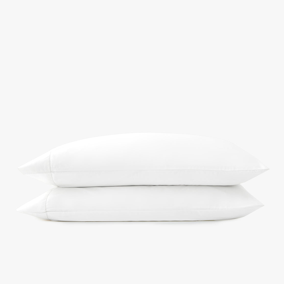 Signature Hemstitch Organic Pillowcase Set White | Duman Home