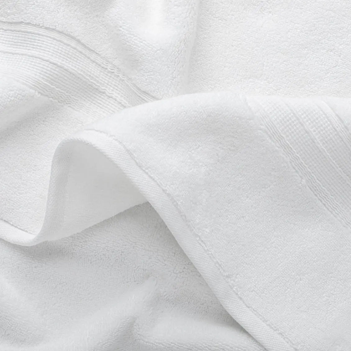 Close-up of white super plush towel