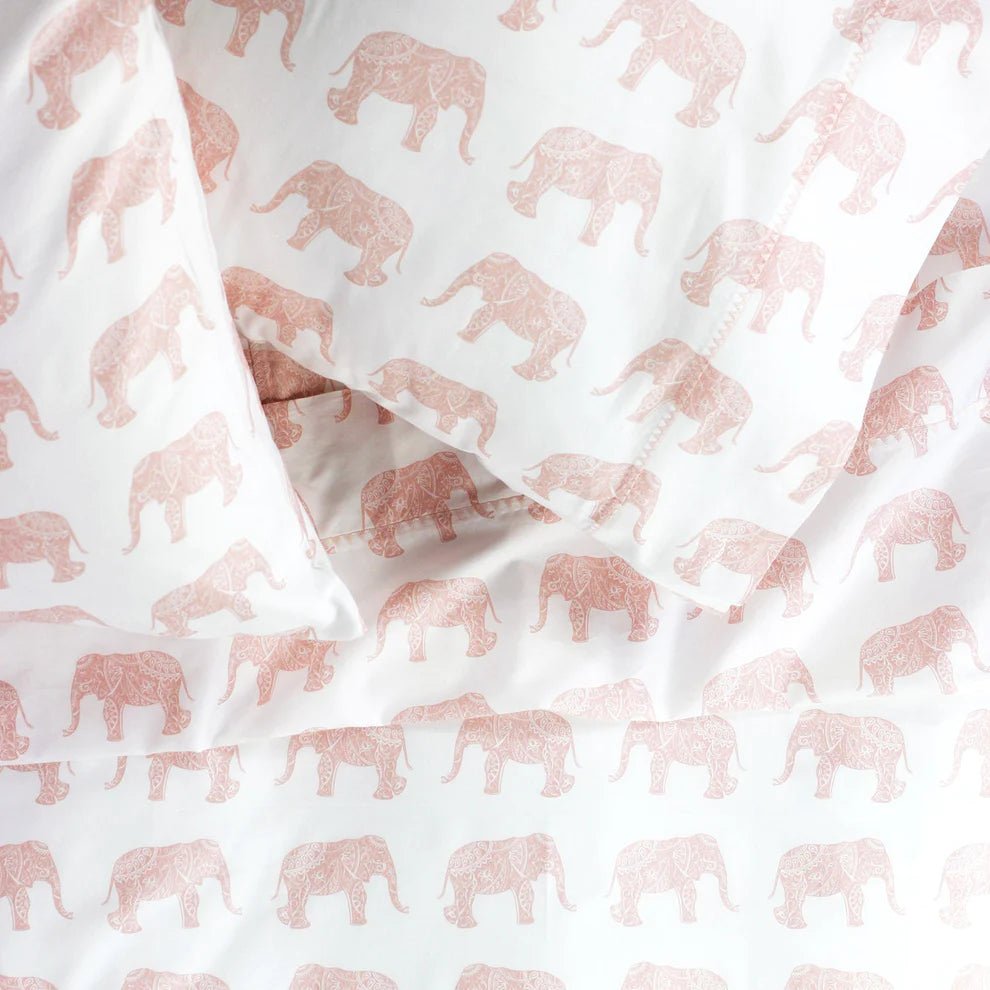 Elephant Sheet Sets Pink | Duman Home