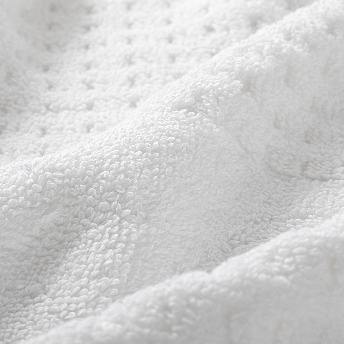 White Lightweight Waffle Towel Detail | Duman Home