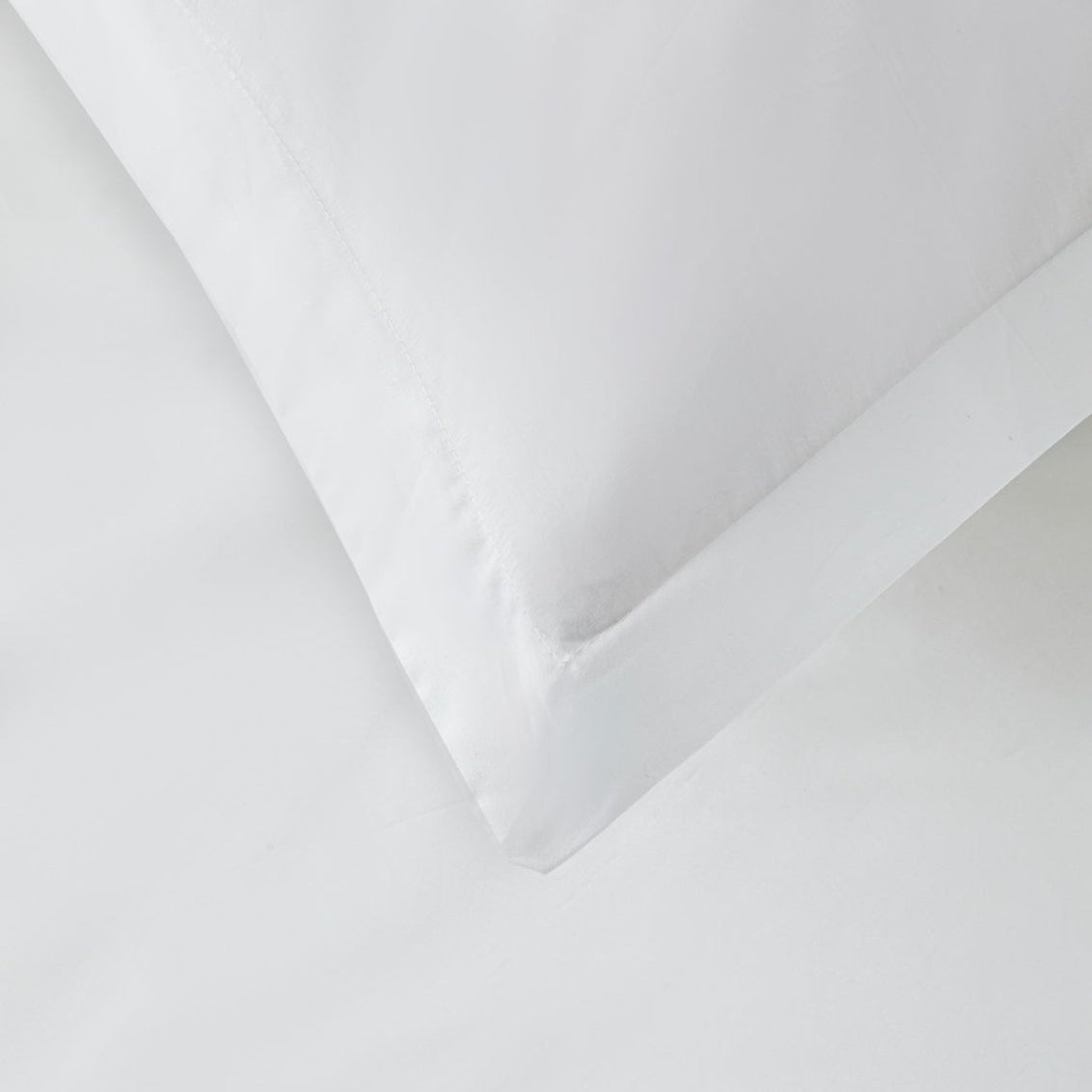 White Percale Duvet Set Detail | Duman Home