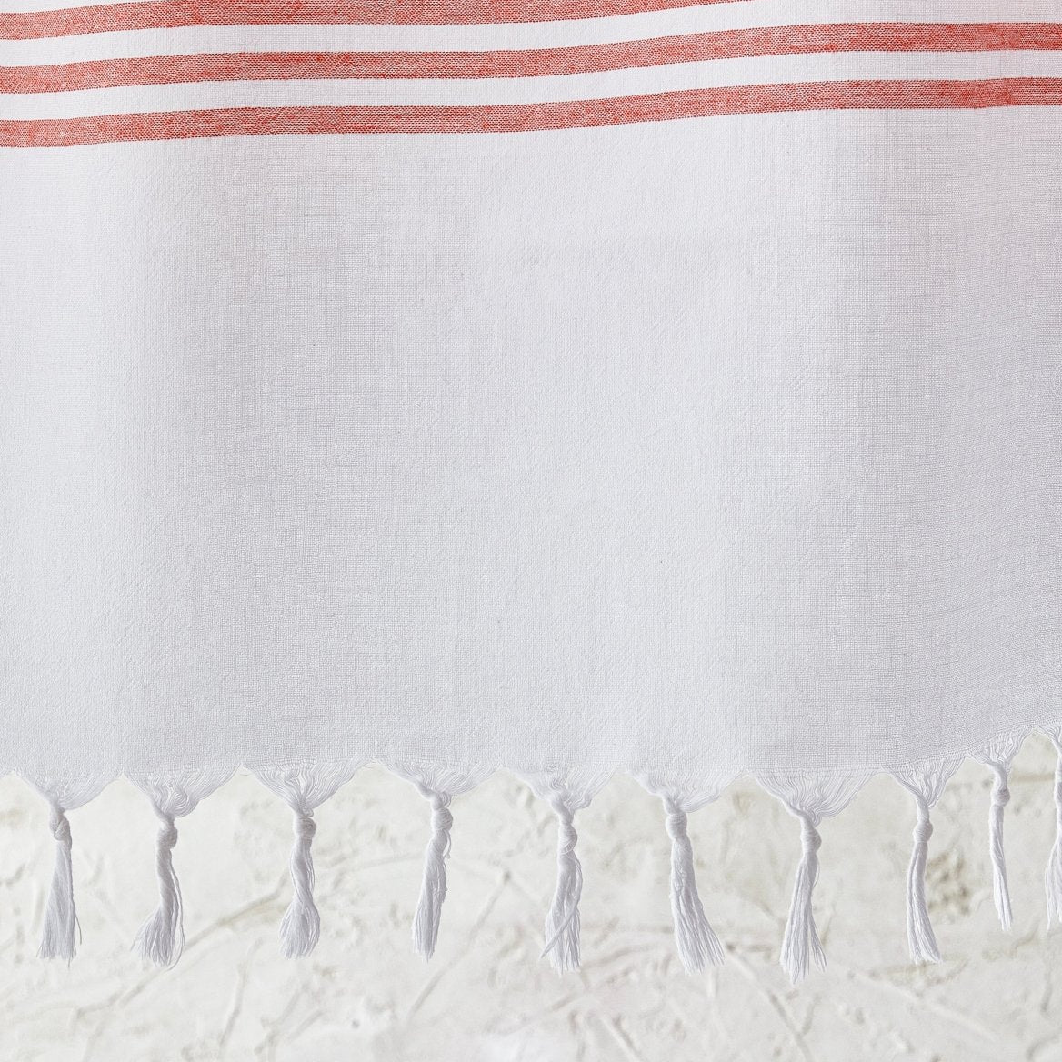 White Imbat Peshtemal Detail | Duman Home