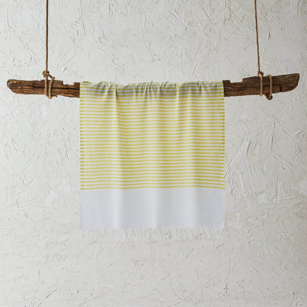 White Imbat Peshtemal Yellow | Duman Home