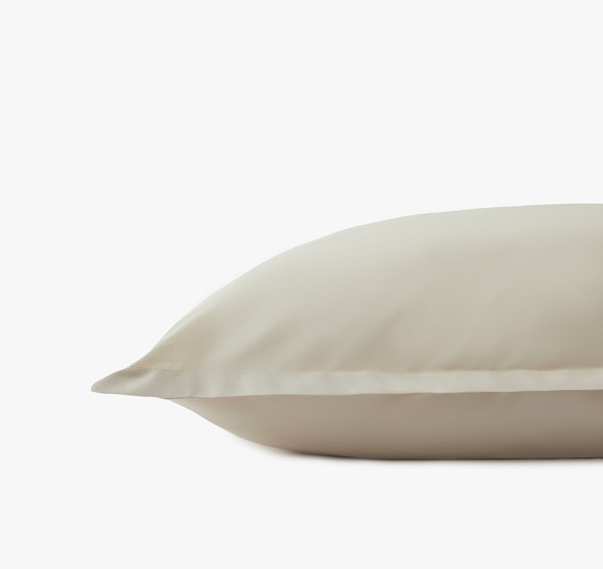 Percale Organic Euro Sham Bone Detail | Duman Home