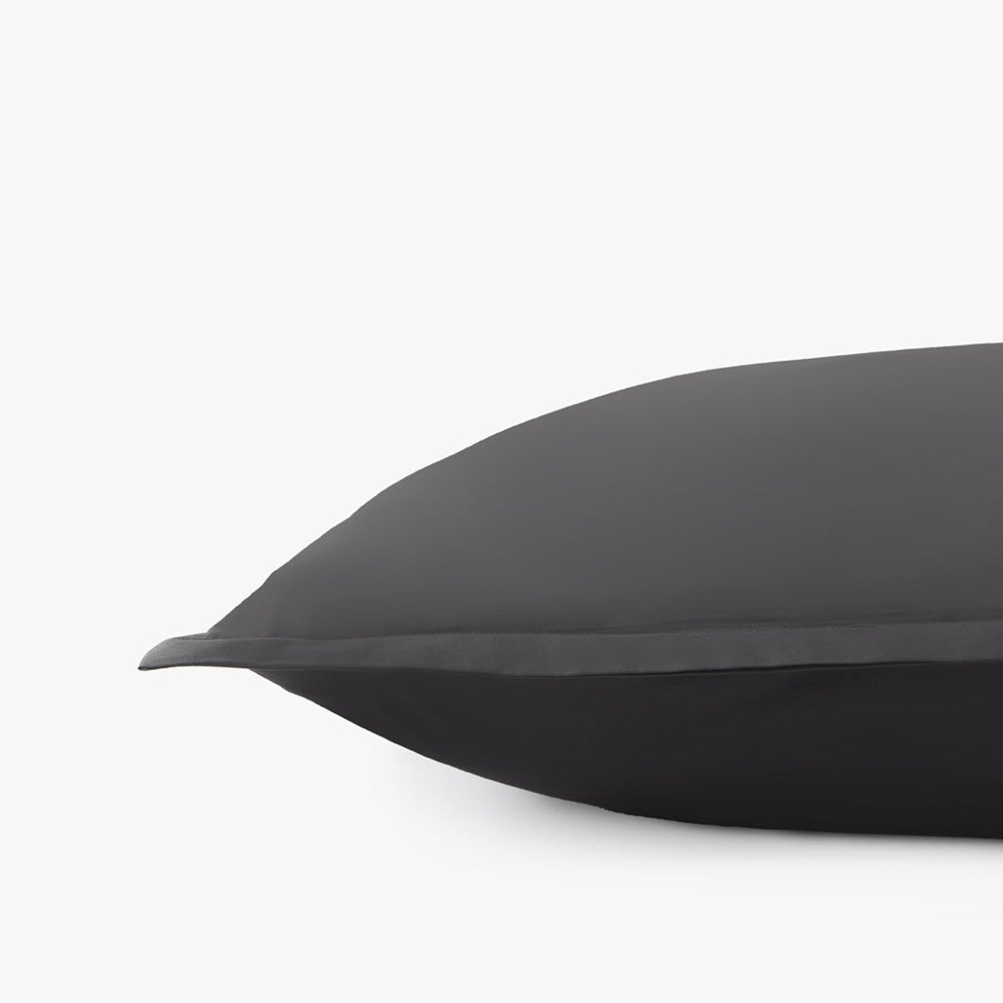 Percale Organic Euro Sham Slate Detail | Duman Home