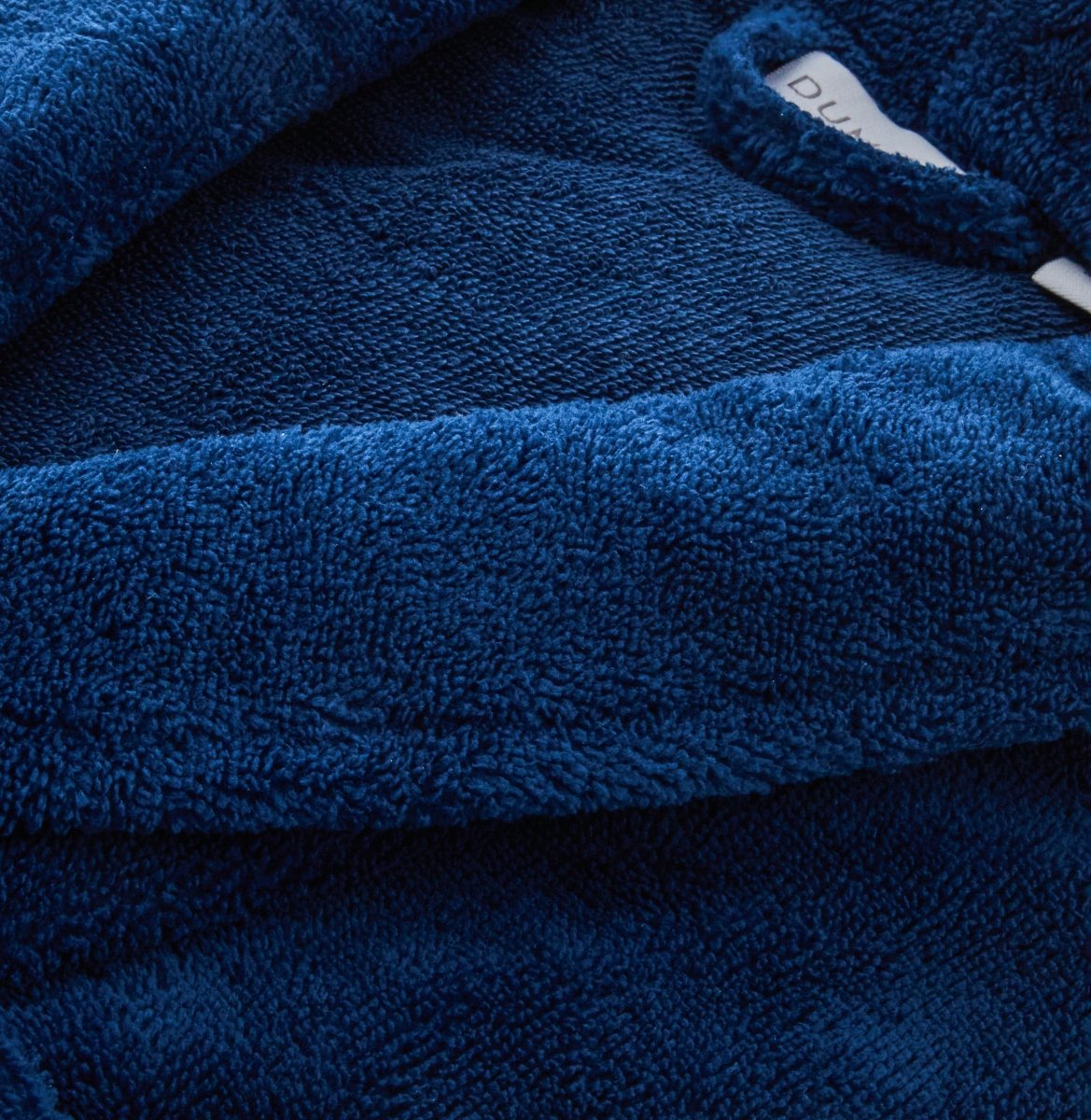 Turkish Velour Robe Navy Detail | Duman Home