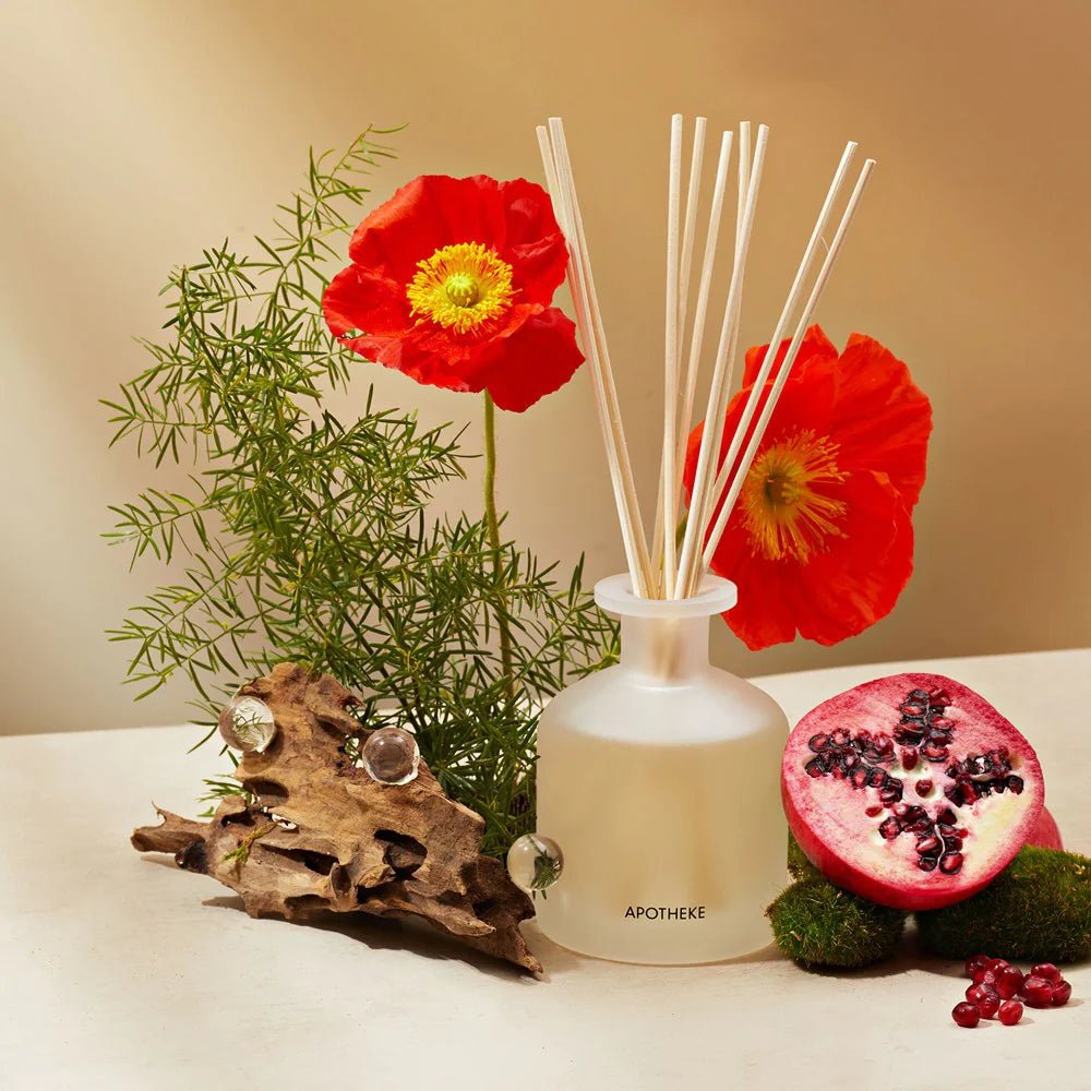 Apotheke Apricot Red Currant Reed Diffuser with Flowers and Fruit | Duman Home