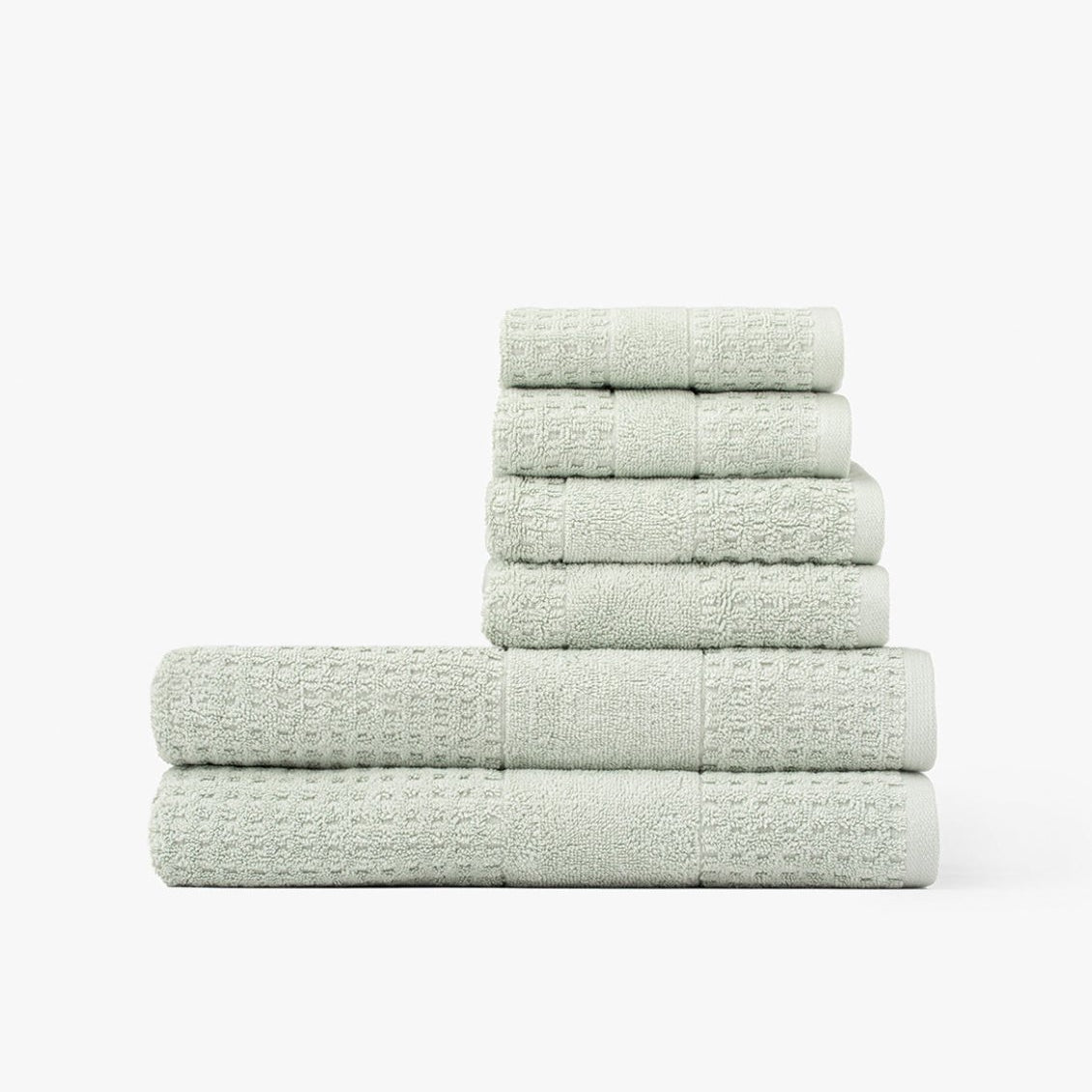 Lightweight Waffle Towels Sage | Duman Home