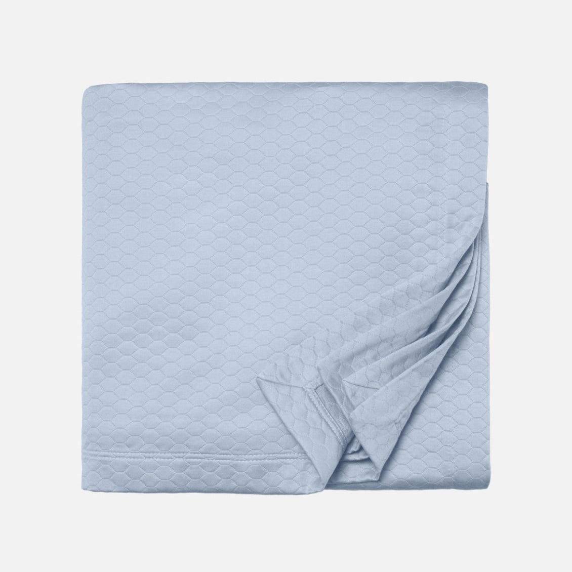 Light Blue Sferra Favo Quilt | Duman Home