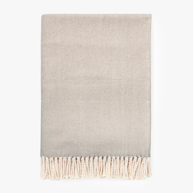 Sferra Celine Throw in Mushroom Color | Duman Home