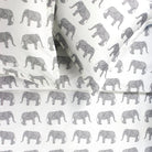 Elephants Duvet Set Grey Detail | Duman Home