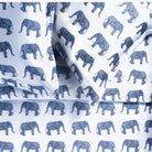 Elephants Duvet Set Navy Detail | Duman Home