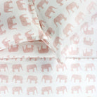 Elephants Duvet Set Pink Detail | Duman Home
