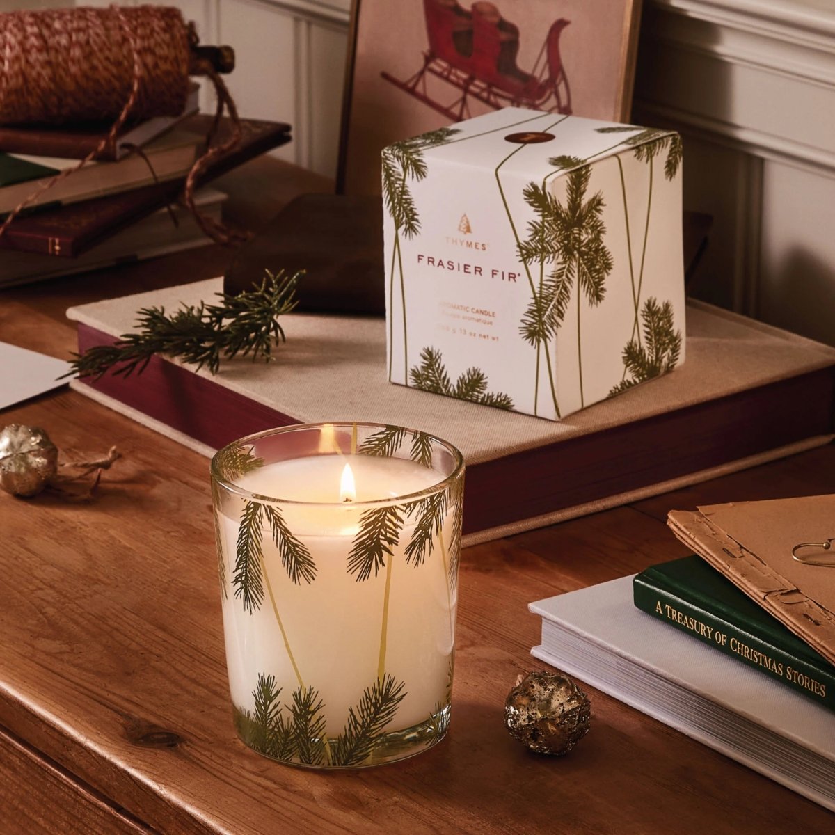 Thyme  Frasier Fir Pine Candle with box | Duman Home