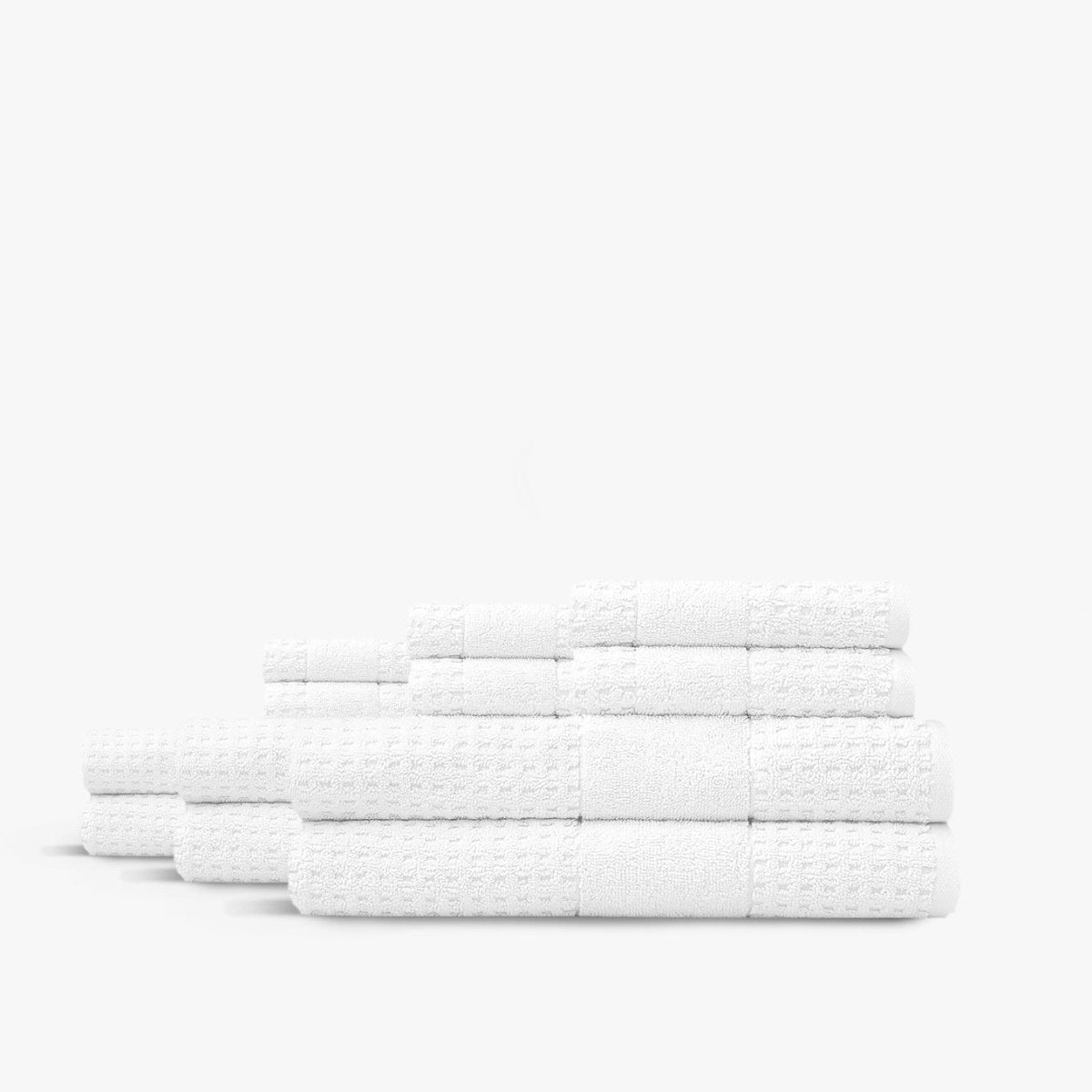 Lightweight White Waffle Towel Bundles | Duman Home