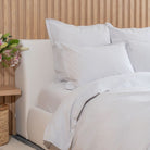 Mist Percale Duvet Set Detail | Duman Home