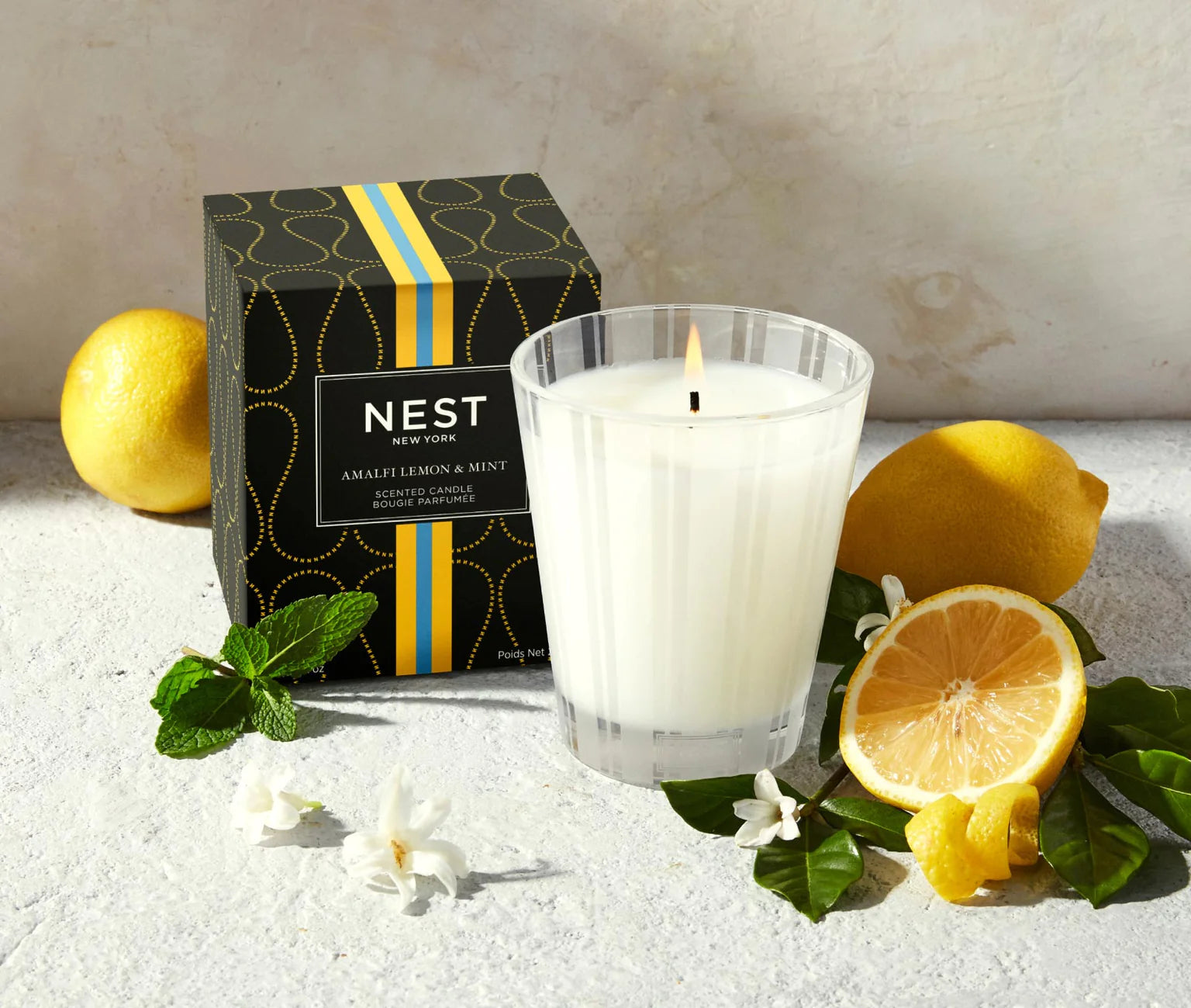 Nest Amalfi Lemon & Mint Classic Candle and Lemons | Duman Home