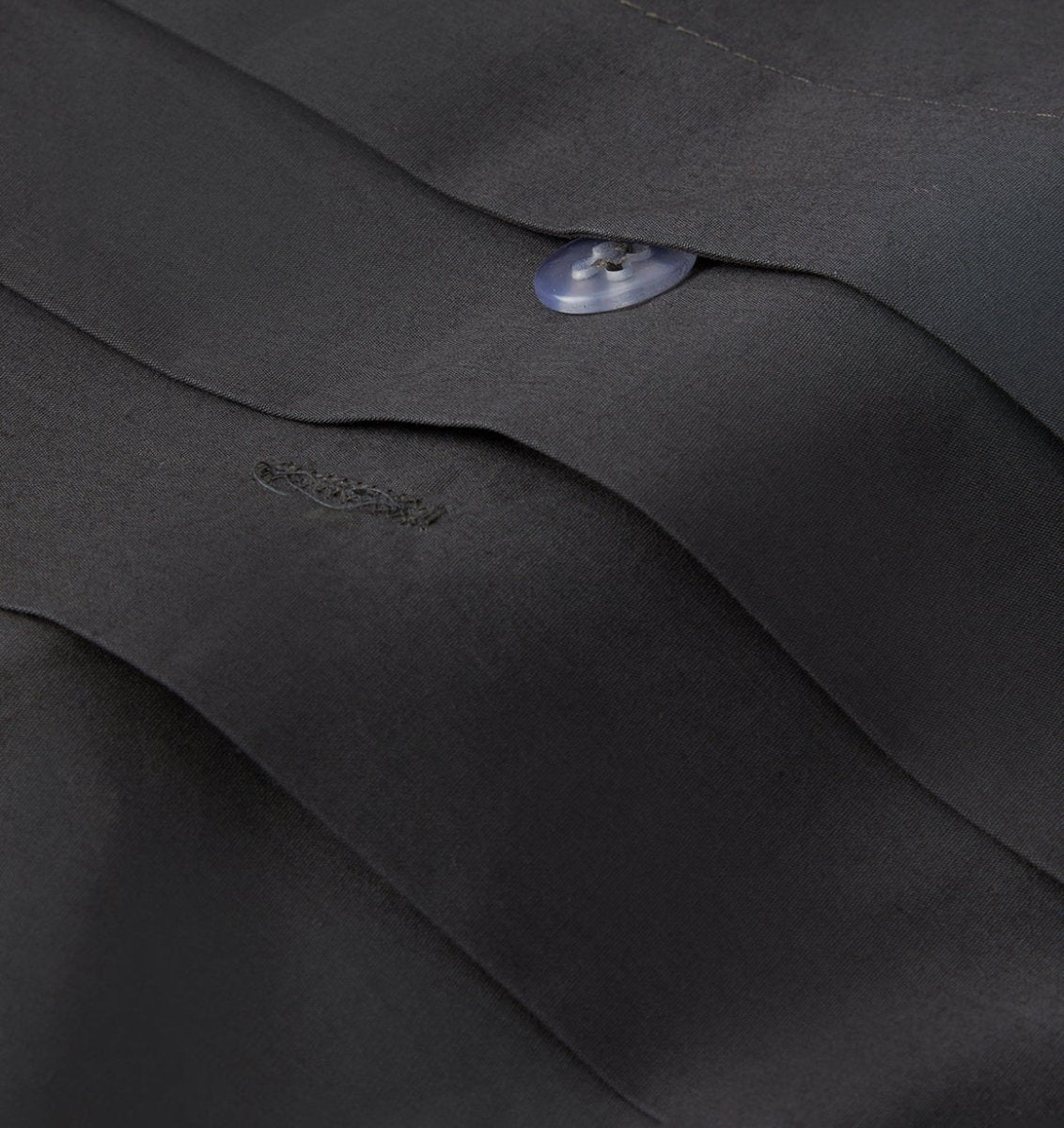 Percale Organic Duvet Cover Set Slate Detail | Duman Home