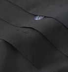 Percale Organic Duvet Cover Set Slate Detail | Duman Home