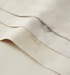 Percale Organic Duvet Cover Set Bone Detail | Duman Home