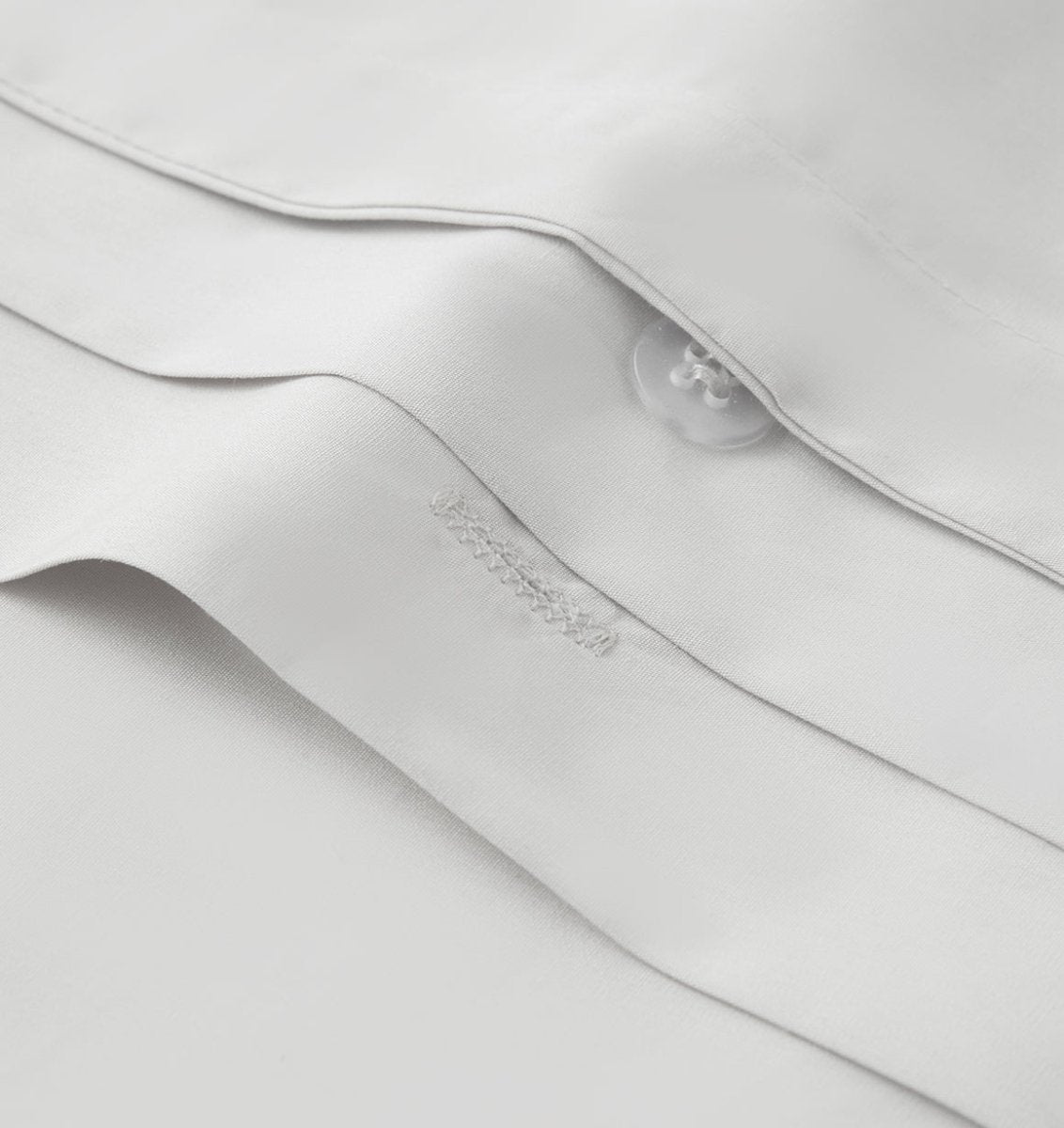 Percale Organic Duvet Cover Set Mist Detail | Duman Home