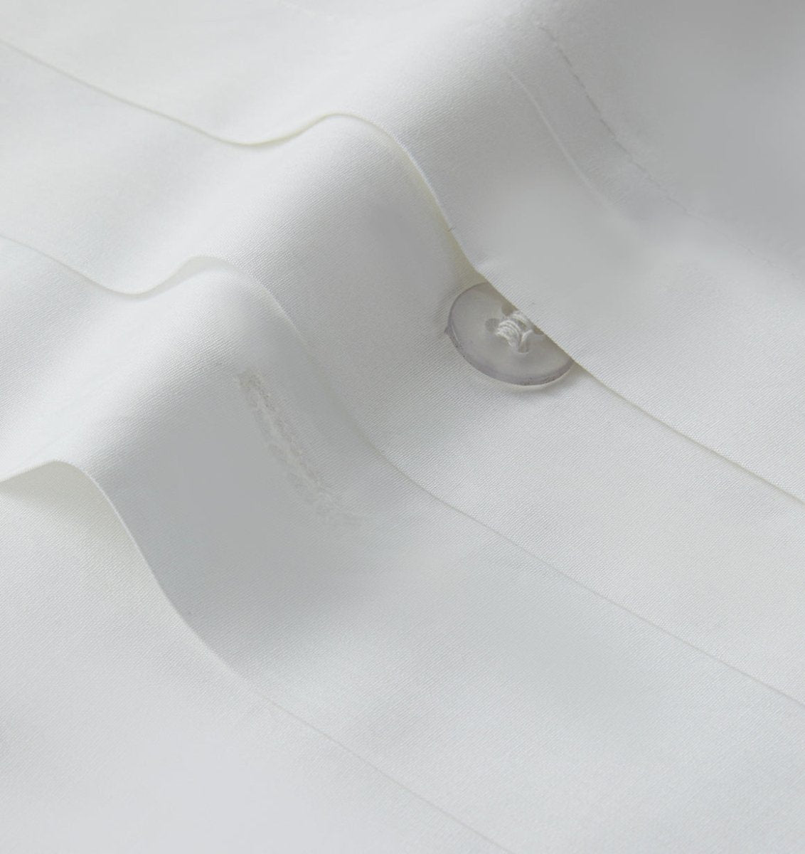 Percale Organic Duvet Cover Set White Detail | Duman Home