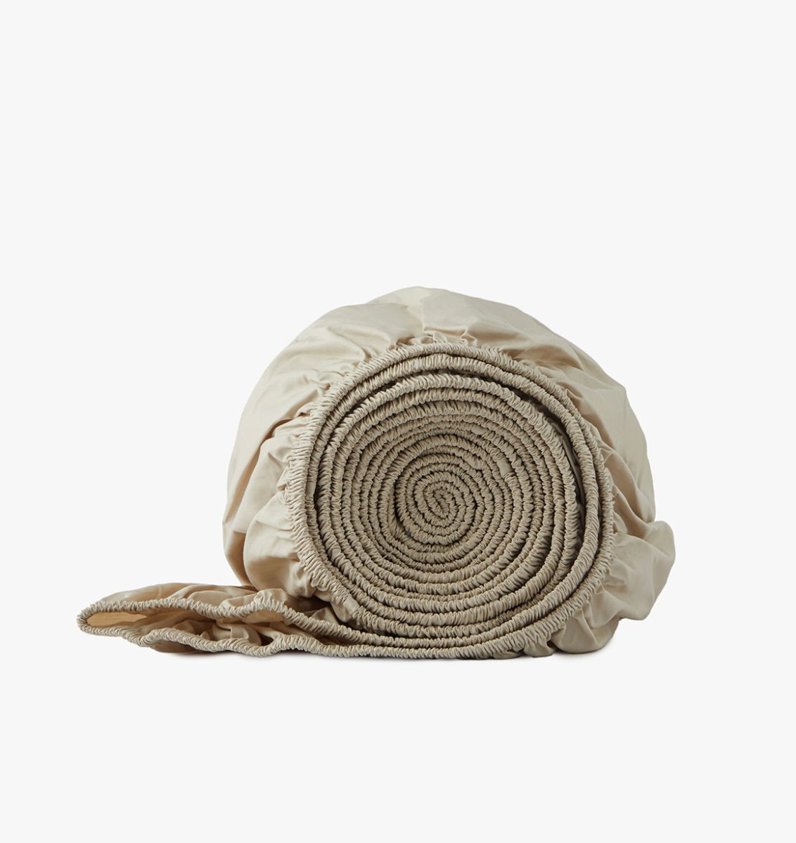 Percale Organic Fitted Sheet Bone | Duman Home