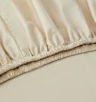 Percale Organic Fitted Sheet Bone Detail | Duman Home
