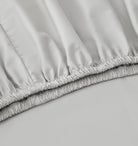Percale Organic Fitted Sheet Mist Detail | Duman Home